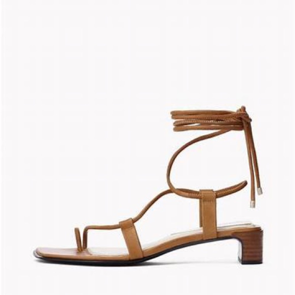 🆕Rag & Bone NIB Cindy Tie Sandal in Tan (RB-26) - Picture 5 of 10